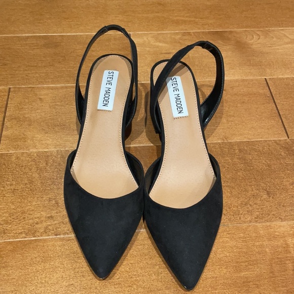 Steve Madden Shoes - Steve Madden sling back, black block heels. Size 8